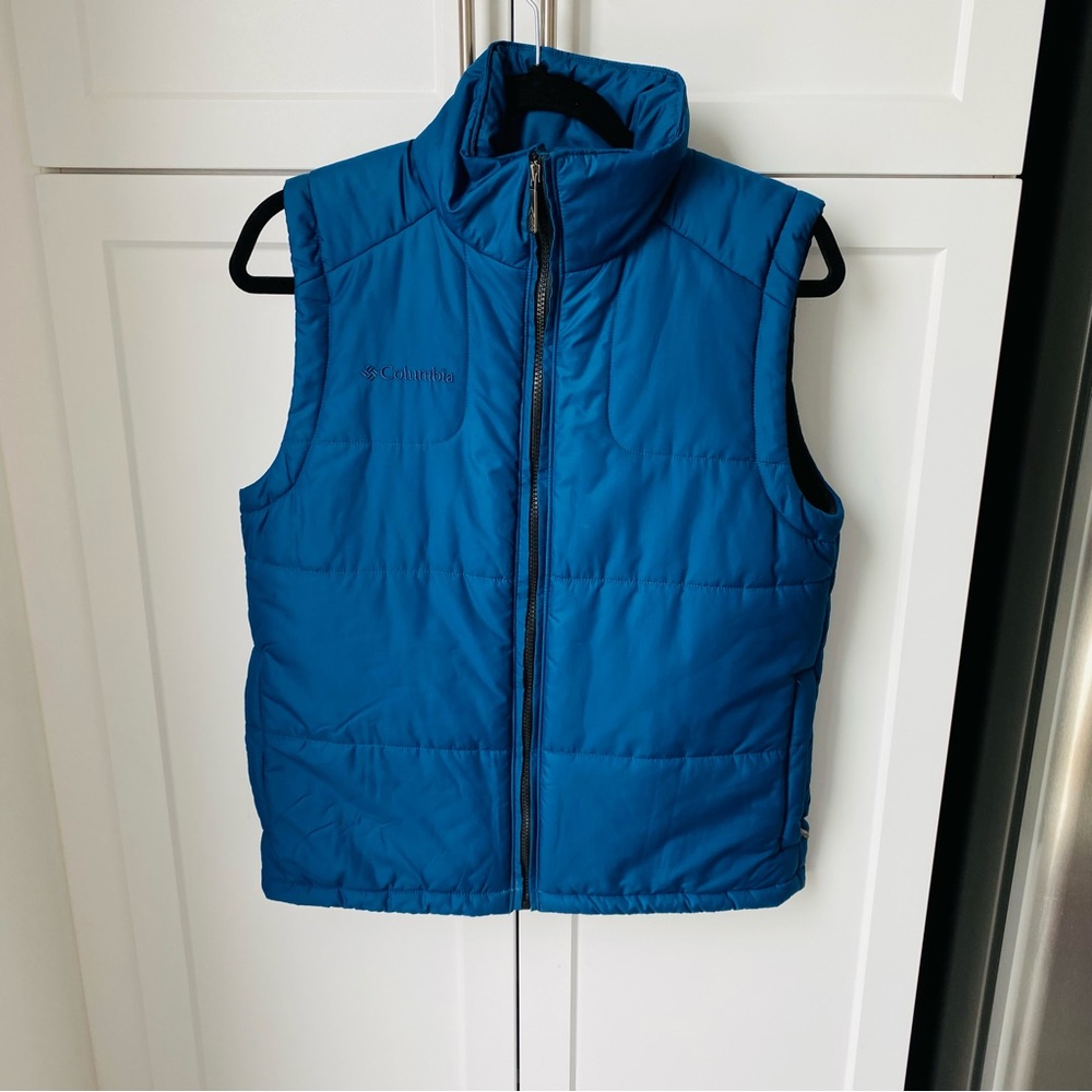Columbia Boys puffer Vest size 14/16 teal blue snow